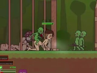 Captivity &vert; етап 3 &vert; голий жінка survivor fights її спосіб через randy goblins але fails і отримує трахкав жорсткий проковтування liters з сперма &vert; хентай гра gameplay p3